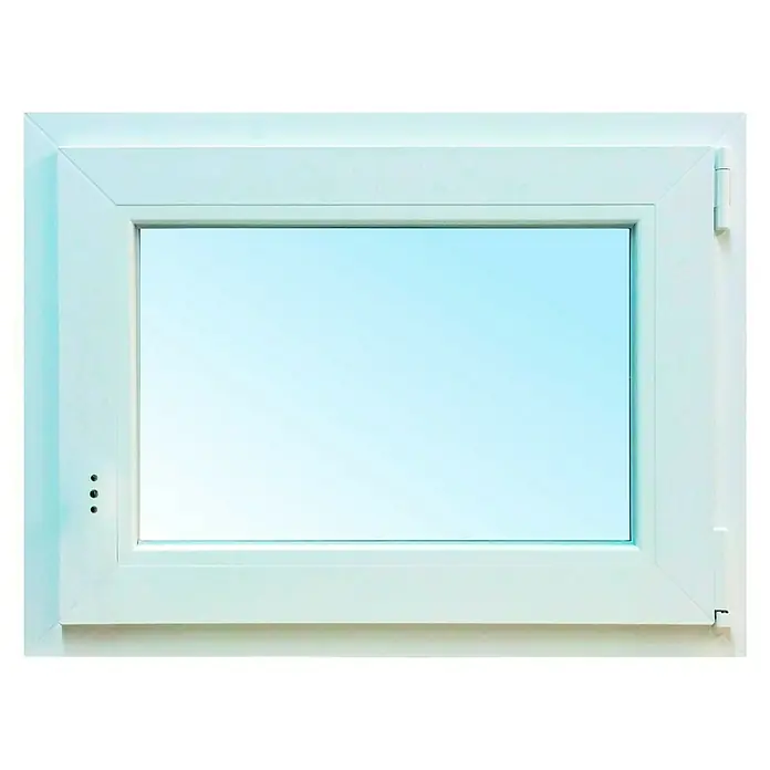 Solid Elements Ventana de PVC Practicable-Oscilobatiente - An x Al: 80 x 60 cm, Derecha, Blanco, Sin persiana - Vista frontal