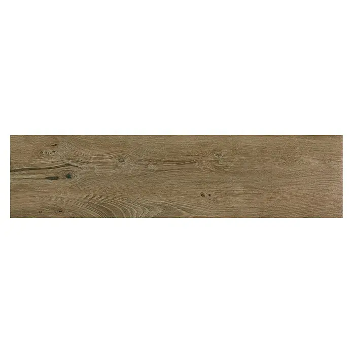 Pavimento porcelánico Confort - 25 x 100 cm, Cerezo, Estilo madera - Vista frontal