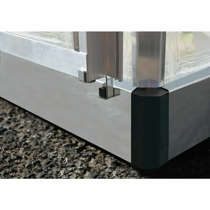 Palram – Canopia Staklenik Hybrid - 370 x 185 x 208 cm, Srebrne boje, Prozirne boje - Detaljan prikaz