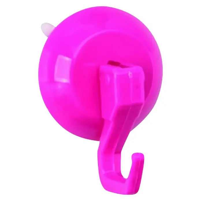 MSV Colgador con ventosa - Polipropileno, Fucsia, 1 ud. - Vista angular