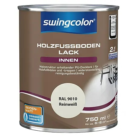 swingcolor 2in1 Holzfußbodenlack RAL 9010
