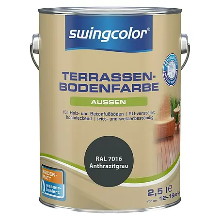 swingcolor  Renovierfarbe Terrassenbodenfarbe RAL 7016
