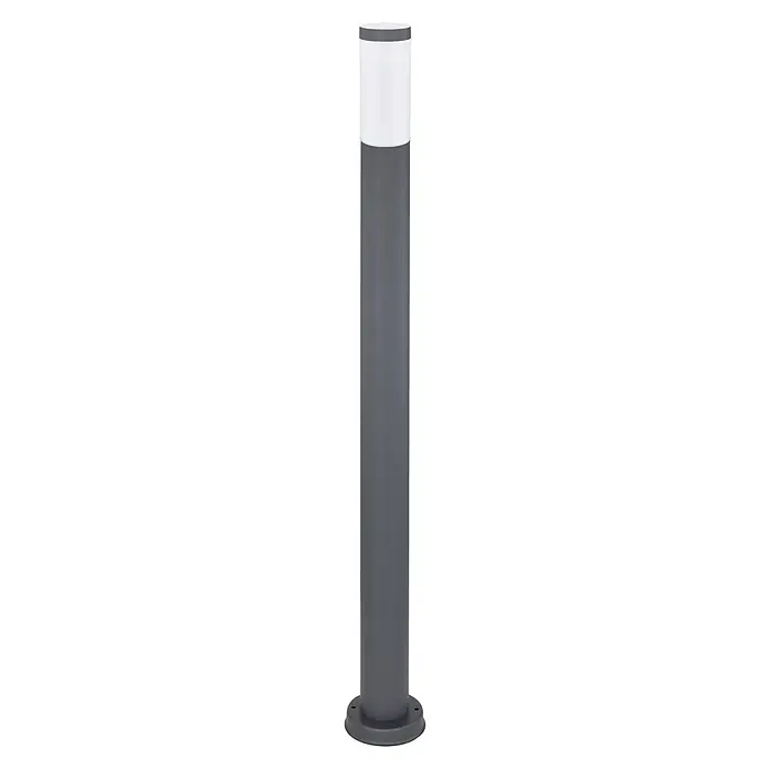 Globo Außensockelleuchte Boston - 60 W, Ø x H: 12,7 x 110 cm, Anthrazit/Opal, E27 - Vorderansicht