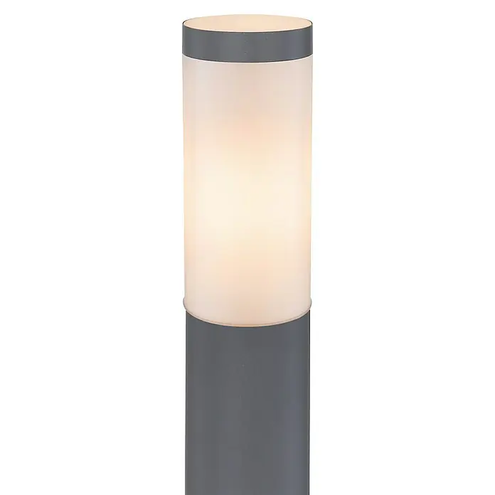 Globo Außensockelleuchte Boston - 60 W, Ø x H: 12,7 x 110 cm, Anthrazit/Opal, E27 - Detailaufnahme