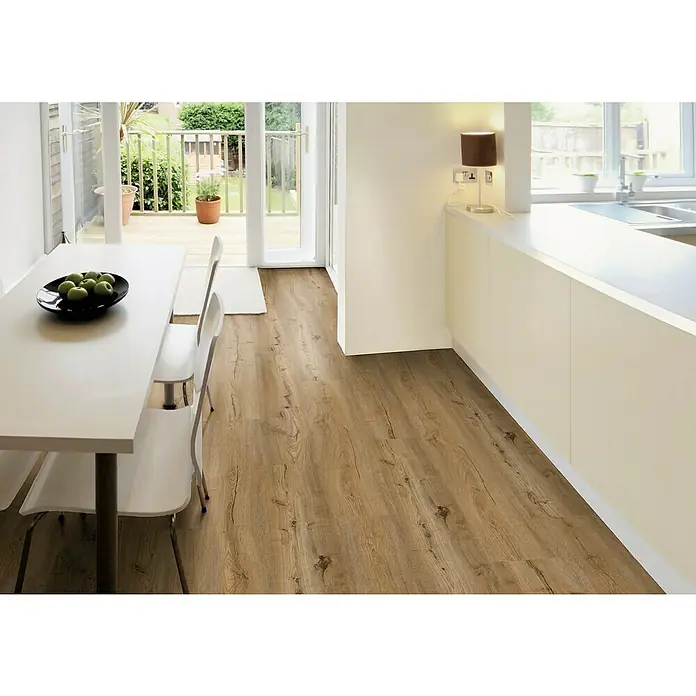 Decolife Vinylboden Comfort Rustic Oak - 1.220 x 185 x 10,5 mm, Landhausdiele - Stimmungsaufnahme