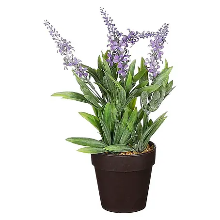 Planta artificial Lavanda con hojas