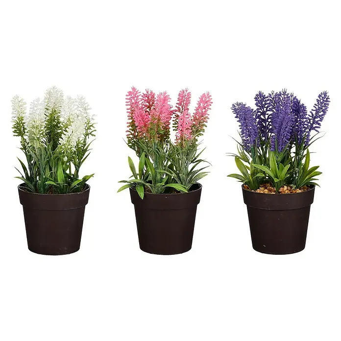 Planta artificial Lavanda - Altura: 24 cm, Lila, Plástico - Vista frontal