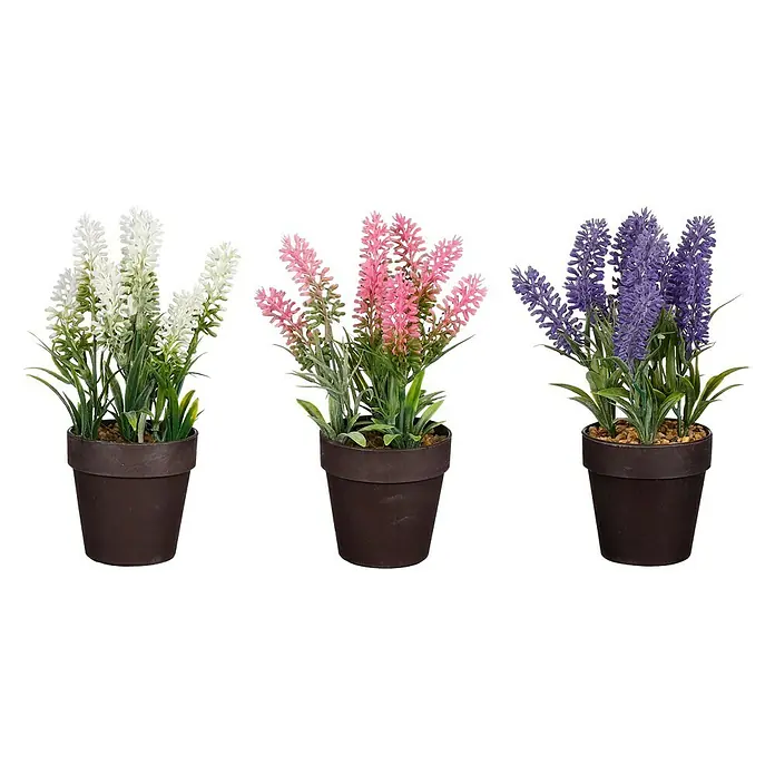 Planta artificial Lavanda - Altura: 20 cm, Lila, Plástico - Vista frontal