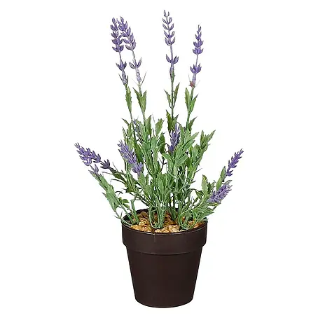 Planta artificial Lavanda con hojas