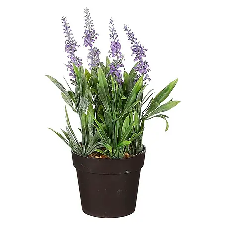 Planta artificial Lavanda con hojas