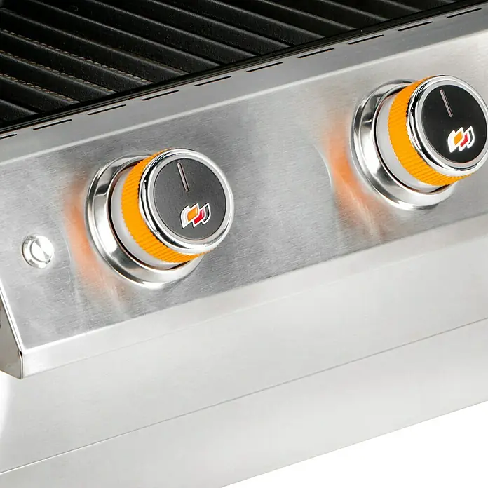 Kingstone KMS Gasbarbecue Cliff 605-II Built In - Aantal branders: 6, Hoofdgrilloppervlak: 89,2 x 45 cm, 14 kW - Diagonaal zicht