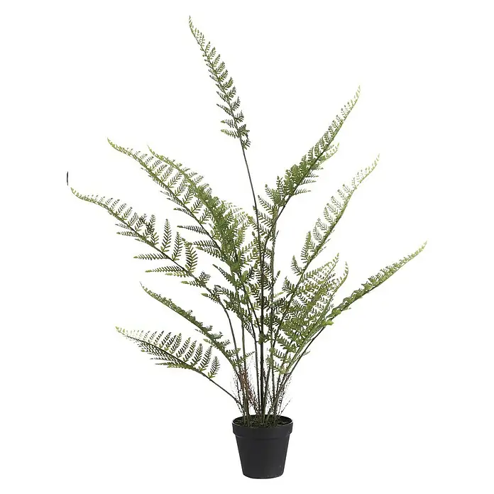 Planta artificial Helecho - Altura: 91 cm, Plástico - Vista frontal