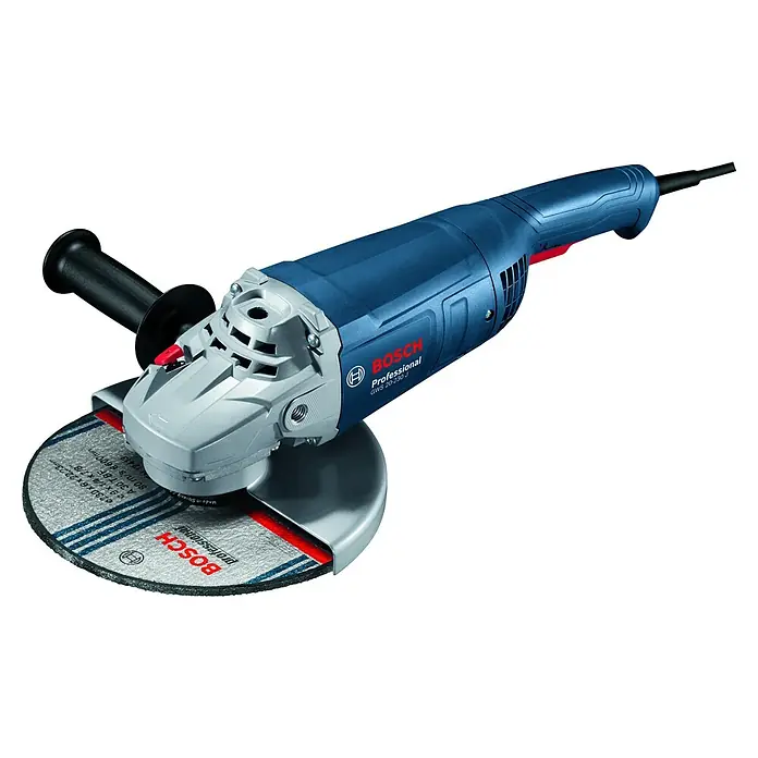 Bosch Professional Amoladora GWS 20-230 J - 2.000 W, Diámetro disco: 230 mm, Número de revoluciones de marcha en vacío: 6.500 r.p.m. - Vista angular