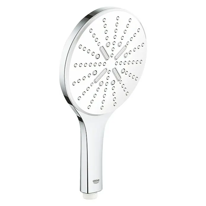 Grohe Teleducha Vitalio SmartActive Cube - Número de funciones: 3 ud., Blanco/Cromo - Vista angular
