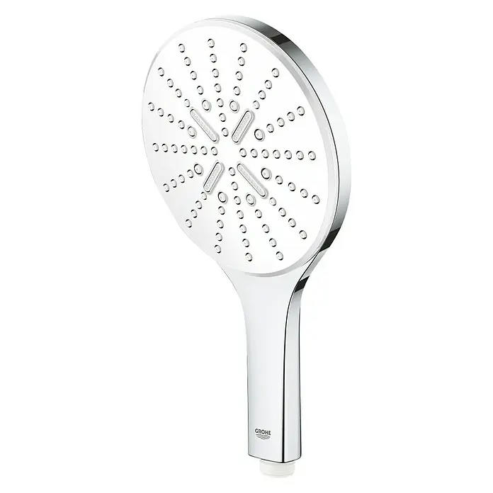 Grohe Teleducha Vitalio SmartActive Cube - Número de funciones: 3 ud., Blanco/Cromo - Vista angular