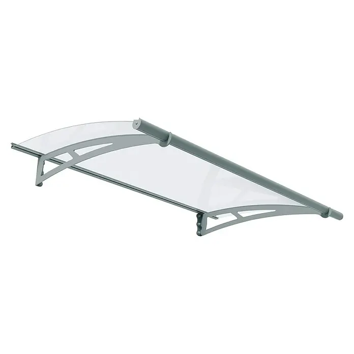 Palram – Canopia Pultvordach Aquila - 2.055 x 915 x 175 mm, Farbe Träger: Hellgrau - Diagonale Ansicht