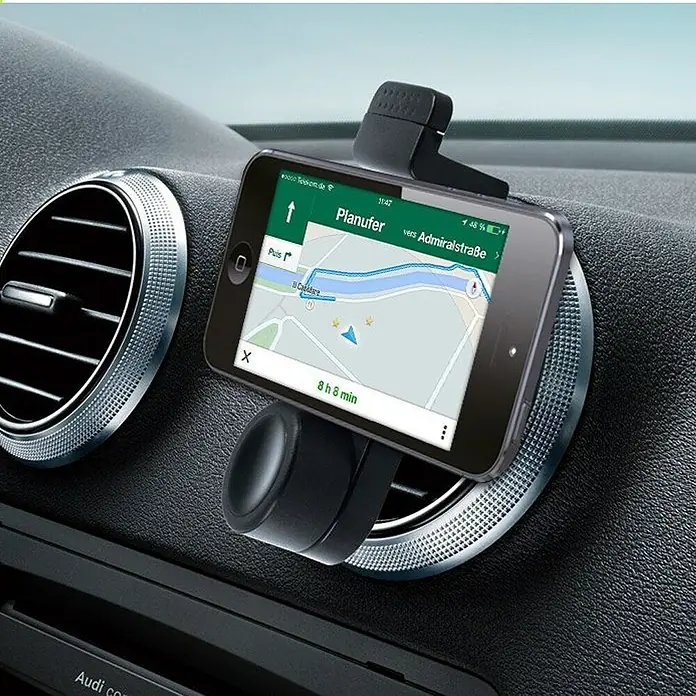 Soporte para Smartphone para coche Ventilación - Específico para: Colocar en la ventilación, Negro - Producto en uso