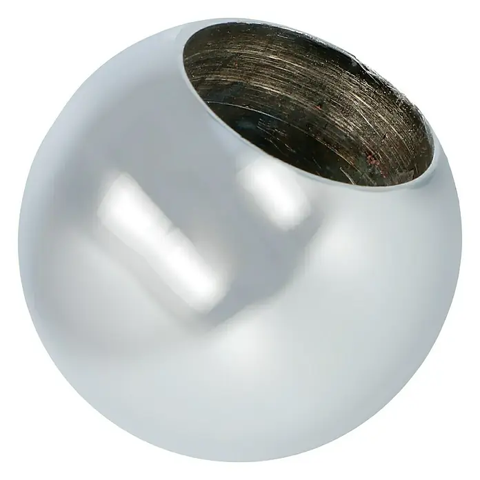 Expo Ambiente Endstück Ball - Chrom, Geeignet für: Gardinenstangen Ø 20 mm, 2 Stk. - Diagonale Ansicht