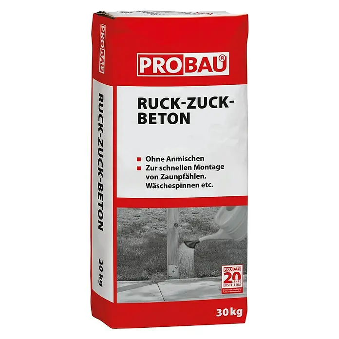 Probau Trocken-Fertigbeton Ruck Zuck Beton - 30 kg - Diagonale Ansicht