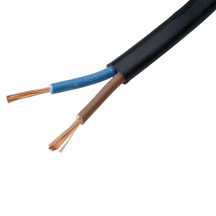 Profi Depot Huishoudkabel Plat - Lengte: 20 m, Zwart - Close-up