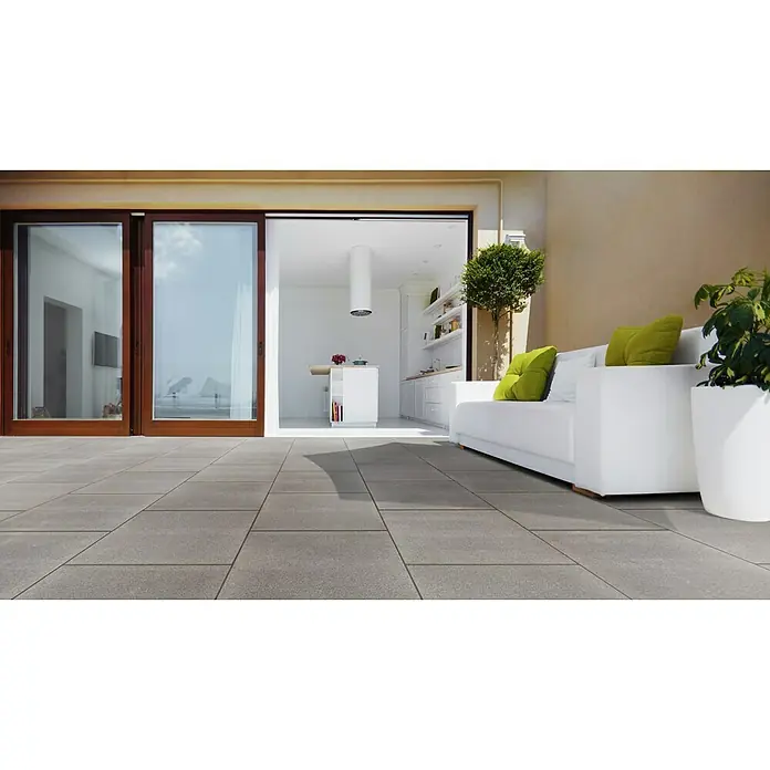 Terrassenplatte Pietra Serena - Granitgrau, 40 x 60 x 4 cm, Beton - Stimmungsaufnahme