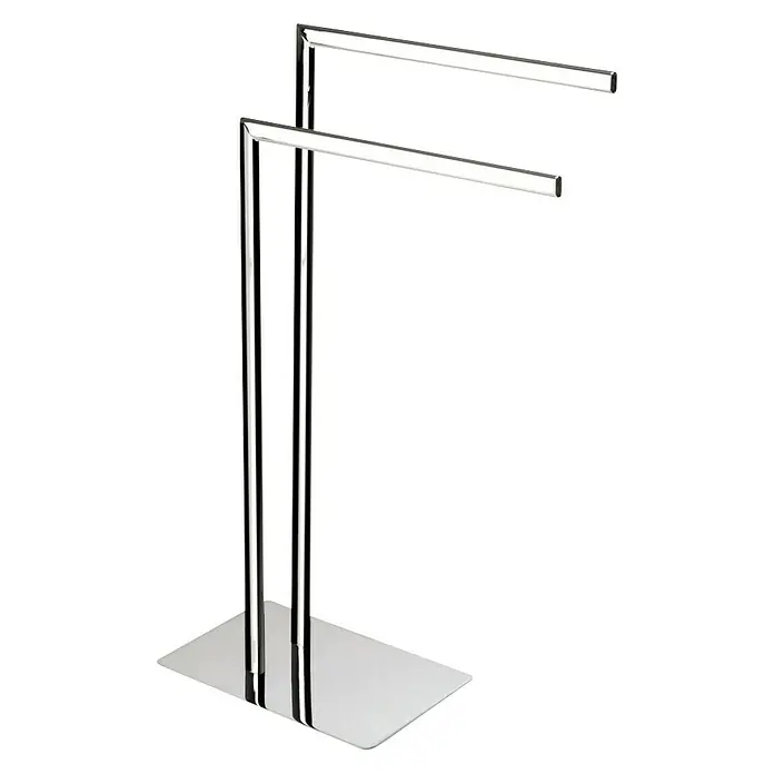 Aquasanit Toallero de pie Piantane - Altura: 82 cm, Cromo, Brillante - Vista angular
