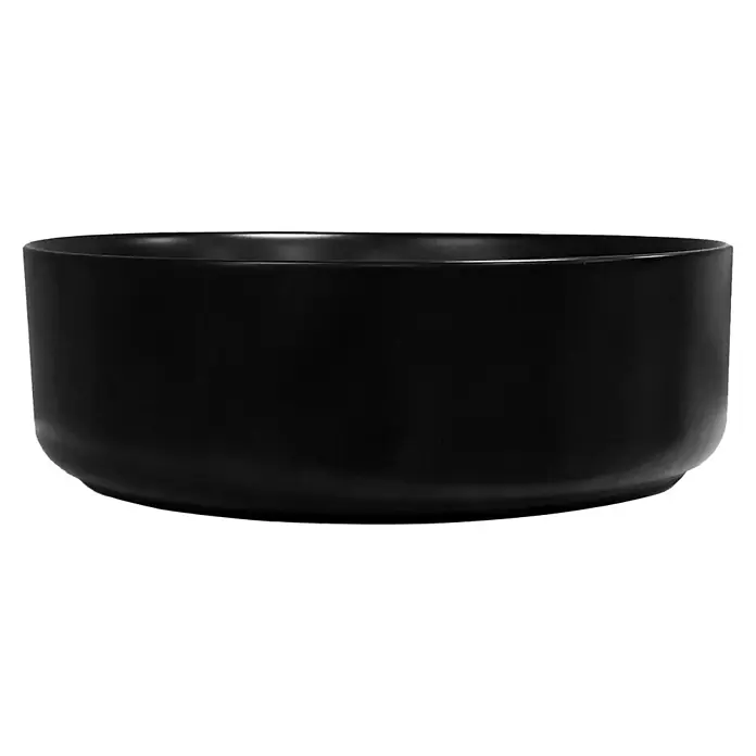 Lavabo de sobremesa Rund - 36 x 36 cm, Sin desbordamiento, Negro - Vista frontal
