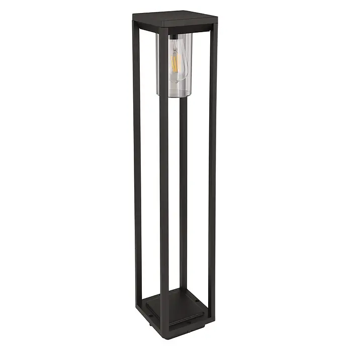 Globo LED-Außenleuchte Candela - 15 W, Schwarz, 15 x 15 x 80 cm - Diagonale Ansicht