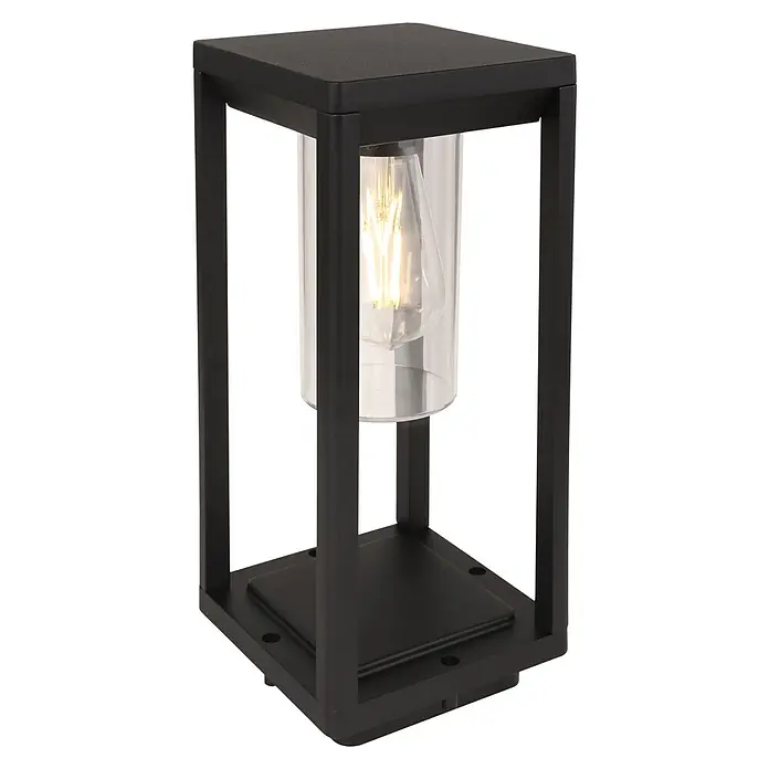 Globo LED-Außenleuchte Candela - 15 W, Schwarz, 15 x 15 x 35 cm - Diagonale Ansicht