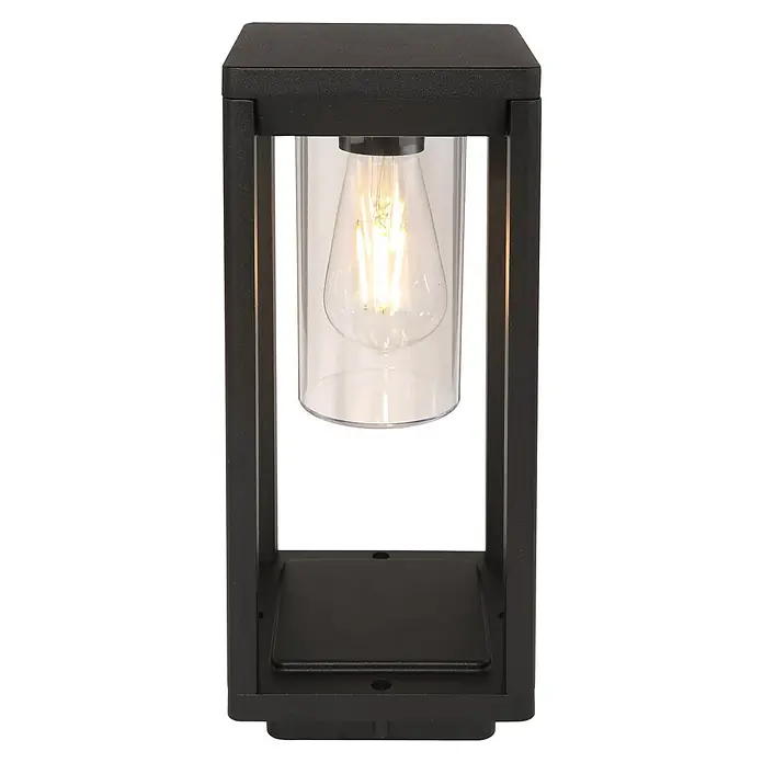 Globo LED-Außenleuchte Candela - 15 W, Schwarz, 15 x 15 x 35 cm - Vorderansicht