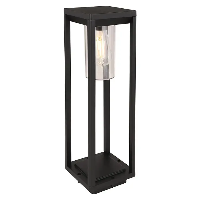 Globo LED-Außenleuchte Candela - 15 W, Schwarz, 15 x 15 x 50 cm - Diagonale Ansicht