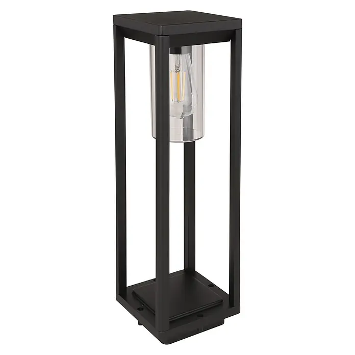 Globo LED-Außenleuchte Candela - 15 W, Schwarz, 15 x 15 x 50 cm - Diagonale Ansicht