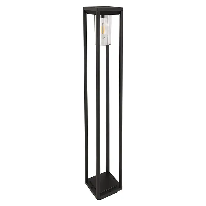 Globo LED-Außenleuchte Candela - 15 W, Schwarz, 15 x 15 x 100 cm - Diagonale Ansicht
