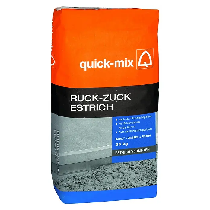 Quick-Mix Estrich Ruck Zuck RZE - 25 kg - Diagonale Ansicht