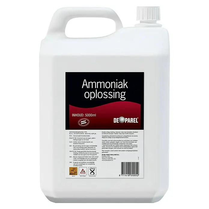 De Parel Ammoniak >15% - 5 l - Vooraanzicht