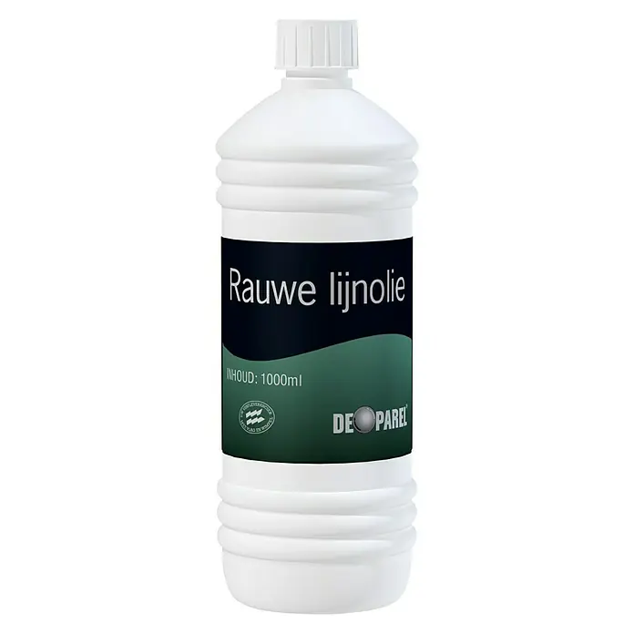 De Parel Lijnolie Rauw - 1 l - Vooraanzicht