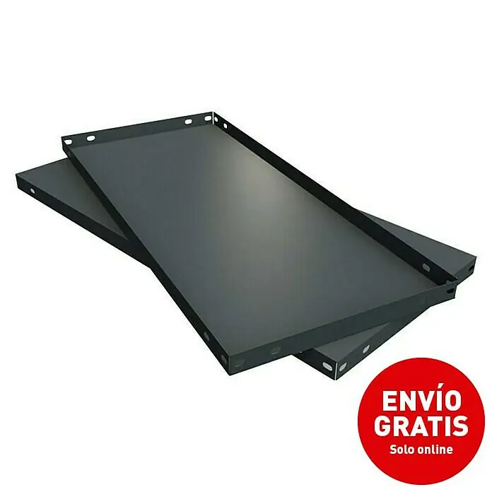 Simonrack Balda metálica para cargas pesadas - Gris, L x An: 1.000 x 500 mm, Específico para: Almacenaje de mercancías - Vista angular