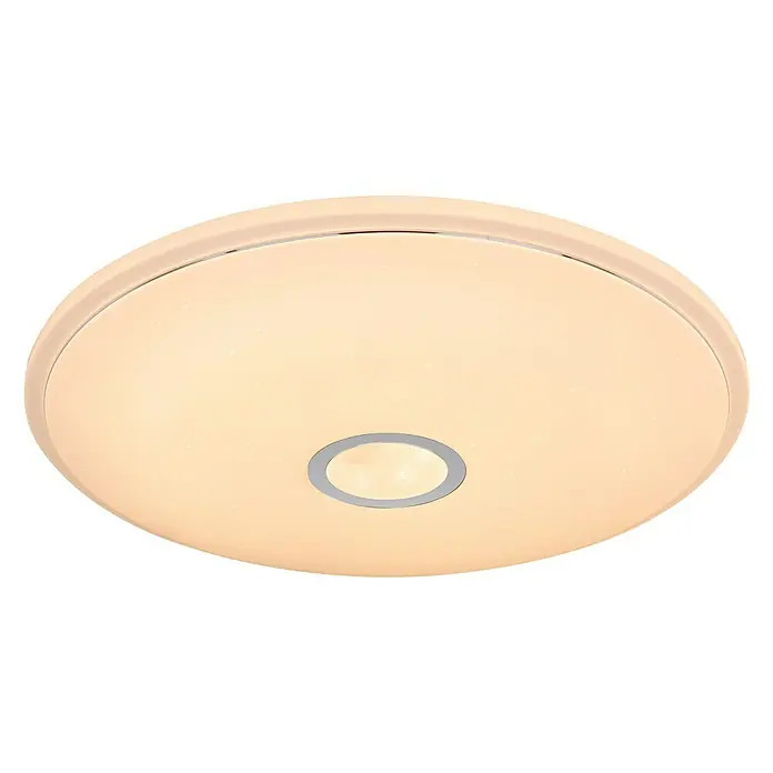 Globo Smart-LED-Deckenleuchte rund Connor - 30 W, Ø x H: 50 x 6,5 cm, Weiß/Opal, RGBW - Ansicht von unten