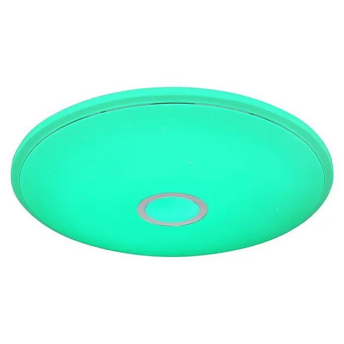 Globo Smart-LED-Deckenleuchte rund Connor - 30 W, Ø x H: 50 x 6,5 cm, Weiß/Opal, RGBW - Ansicht von unten
