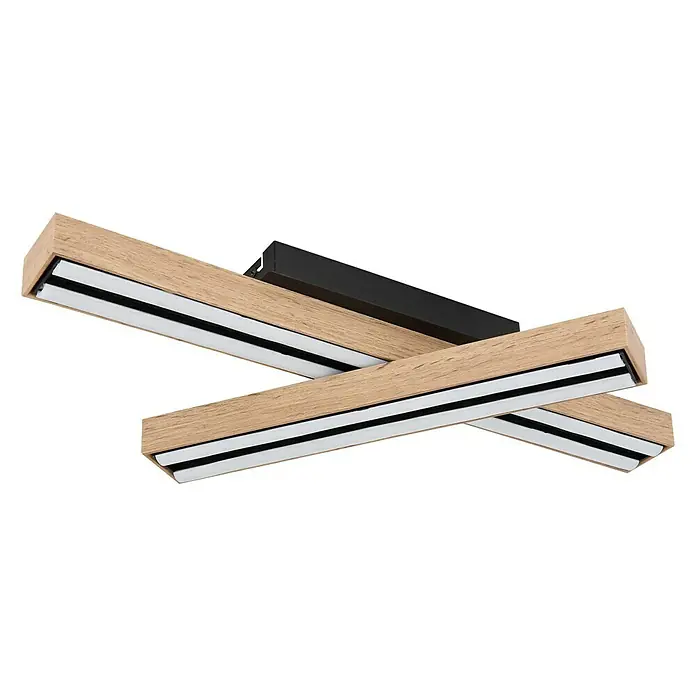 Globo Doro LED-Deckenleuchte Doro - 24 W, L x B x H: 51,5 x 36,5 x 11 cm, Schwarz, Warmweiß - Ansicht von unten