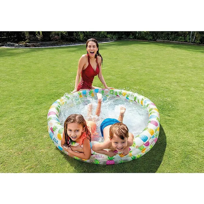Intex Dječji bazen Ananas - Ø x V: 132 x 28 cm, Višebojno - Živopisni prikaz