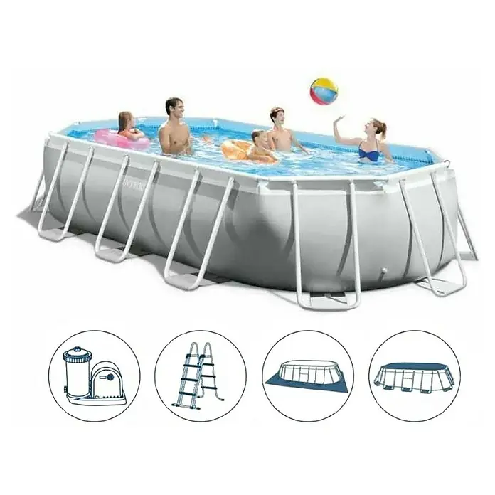 Intex Bazen sa priborom - D x Š x V: 274 x 503 x 122 cm, 13.365 l - Pogled sprijeda