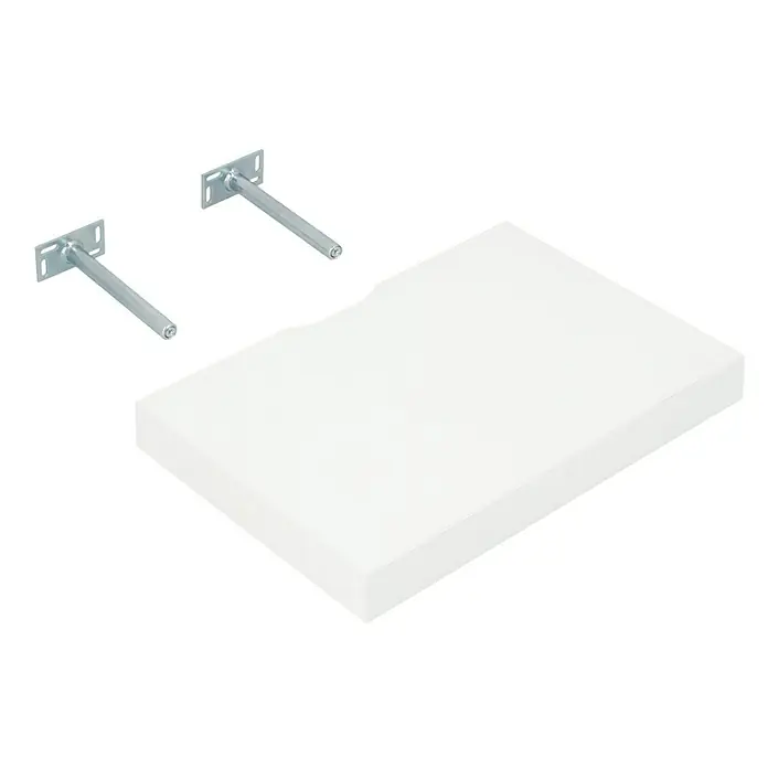 Dolle Wandboard Big Boy Media - L x B x H: 44,5 x 30 x 5 cm, Belastbarkeit: 30 kg, Weiß - Diagonale Ansicht