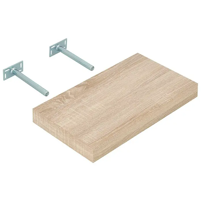 Dolle Zidna polica Big Boy - D x Š x V: 44,5 x 25 x 5 cm, Hrast, Opteretivost: 30 kg - Dijagonalni pogled
