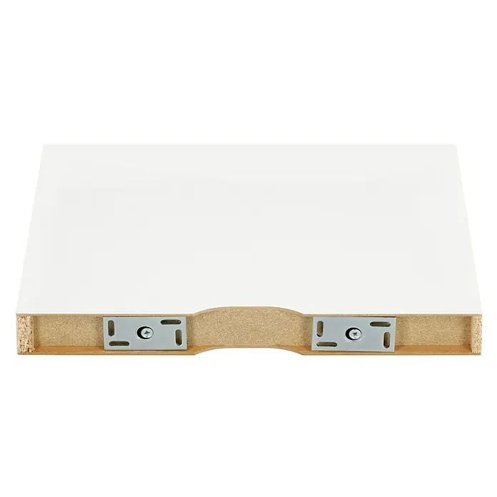 Dolle Wandboard Big Boy Media - L x B x H: 44,5 x 30 x 5 cm, Belastbarkeit: 30 kg, Weiß - Rückansicht