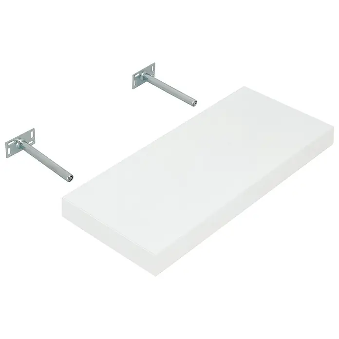 Dolle Wandboard Big Boy - L x B x H: 57 x 25 x 5 cm, Weiß, Belastbarkeit: 30 kg - Diagonale Ansicht