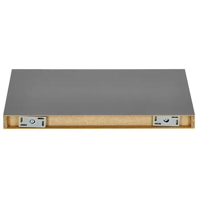 Dolle Zidna polica Big Boy - D x Š x V: 57 x 25 x 5 cm, Sive boje, Opteretivost: 30 kg - Pogled straga