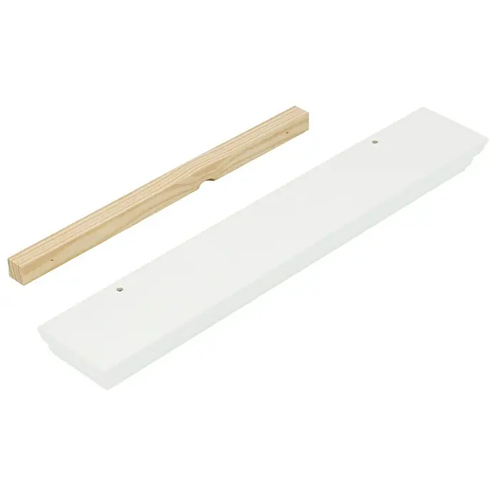 Dolle Wandboard - L x B x H: 60 x 10 x 4,5 cm, Belastbarkeit: 6 kg, Weiß - Diagonale Ansicht