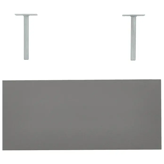 Dolle Zidna polica Big Boy - D x Š x V: 57 x 25 x 5 cm, Sive boje, Opteretivost: 30 kg - Pogled sprijeda