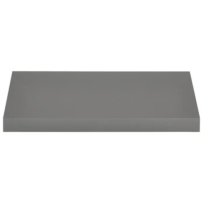 Dolle Zidna polica Big Boy - D x Š x V: 57 x 25 x 5 cm, Sive boje, Opteretivost: 30 kg - Pogled sprijeda